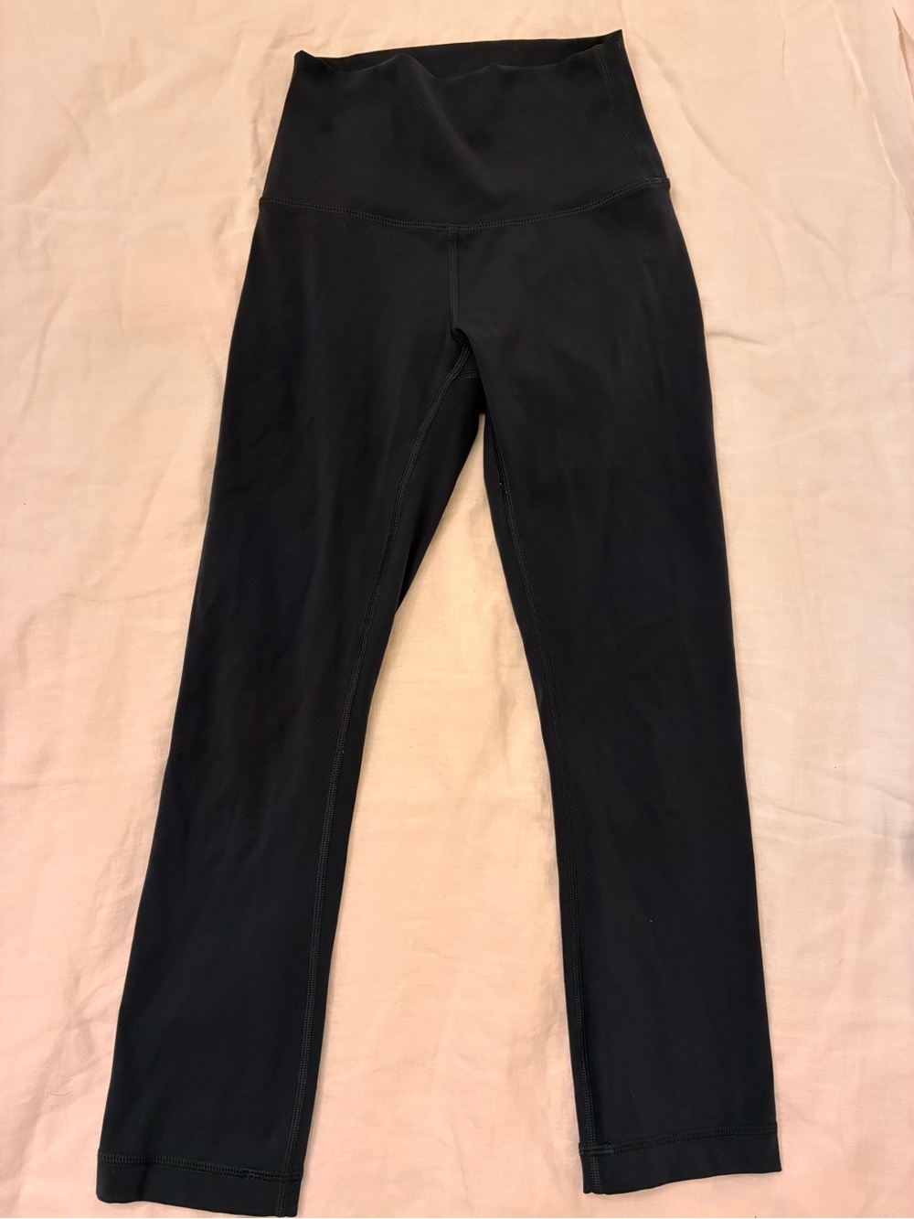 Lululemon Black Wunder Under Crop HR Leggings 2 LW6ATZS Asia Fit